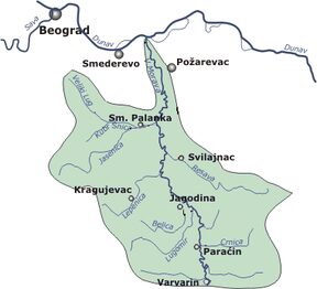 Lepenica, mapa